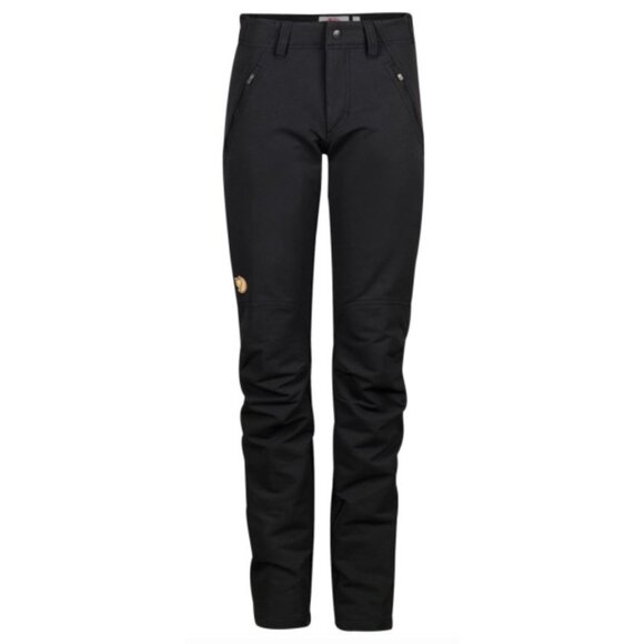 Fjallraven Pants - FJALLRAVEN Oulu Trousers Pants in Black Softshell Trekking Gorpcore Outdoor